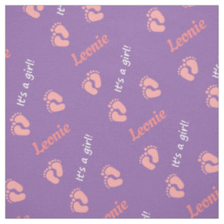 Sweet Little Steps Baby Footprints Personalized Fabric
