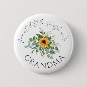Sweet Little Sunshine Fall Baby Shower Grandma 2 Inch Round Button