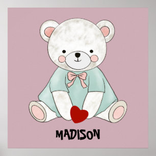Sweet little teddy poster