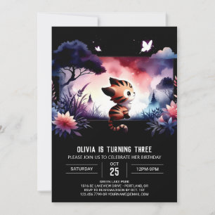 Sweet Little Tiger Birthday Invitation