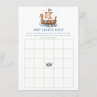 Sweet Little Viking | Baby Shower Bingo Game Enclosure Card