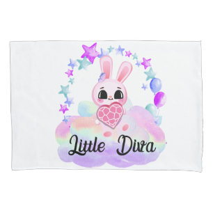 sweet little white rabbit pillowcase