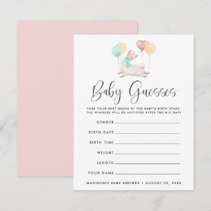 Sweet Llama Baby Shower Guessing Game