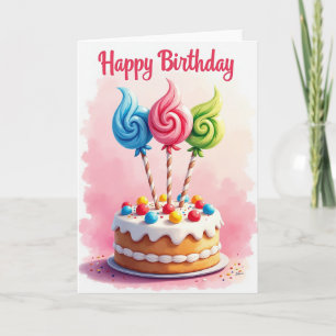 Sweet Lollipop Birthday Card