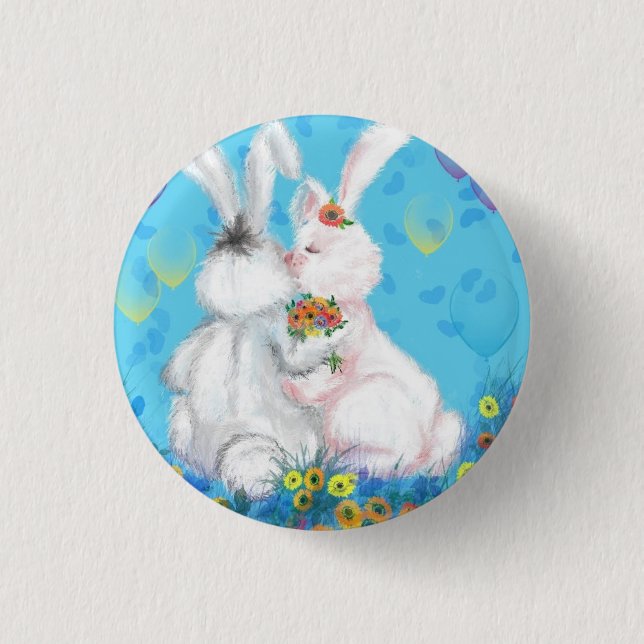 Sweet Love - Kiss 1 Inch Round Button (Front)