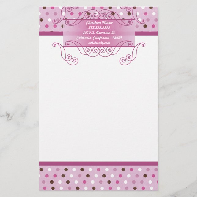 Sweet Love Letterhead Stationery (Front)