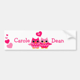 Sweet Love Owls Bumper Sticker