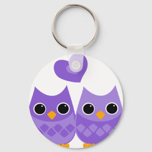 Sweet Love Owls Keychain