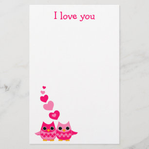 Sweet Love Owls Stationery