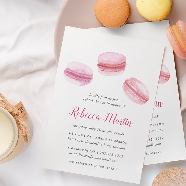 Sweet Love | Pink Macaron Bridal Shower Invitation (Creator Uploaded)