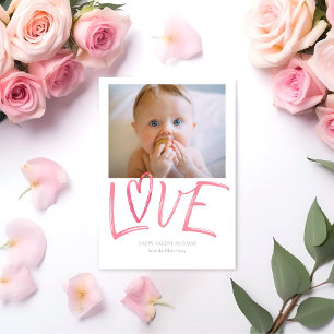  Sweet "LOVE" Pink Watercolor Valentine's Day  Invitation
