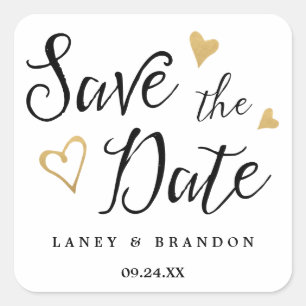 Sweet Love Save the Date Personalized Stickers