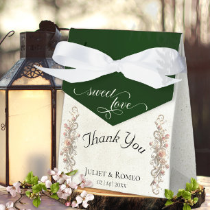 Sweet Love Thank You- Emerald Favor Box