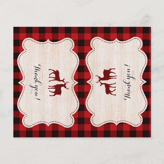 Sweet Lumberjack Baby Shower Thank you Flyer (Front)