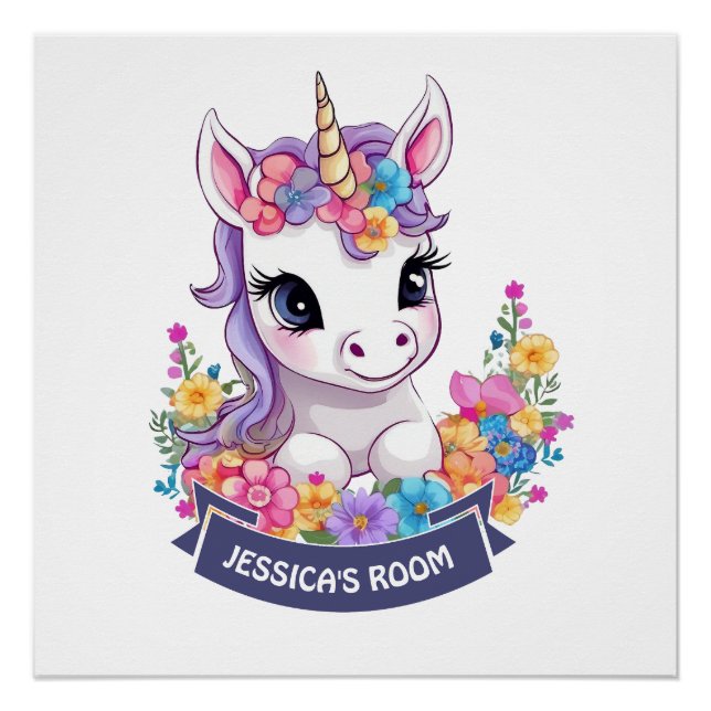 Sweet Magical Baby Unicorn  Poster (Front)