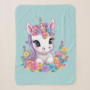 Sweet Magical Baby Unicorn  Sherpa Blanket