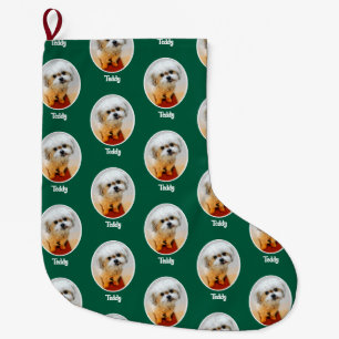 Sweet Malshi Green Large Christmas Stocking