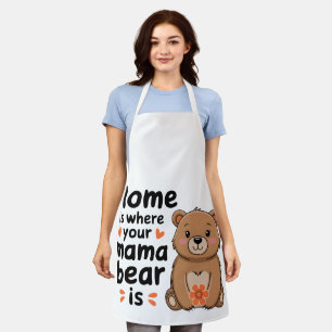 Sweet Mama Bear Mother's Day Quote Apron