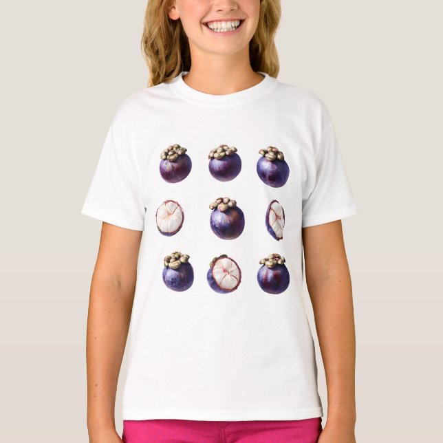 Sweet Mangosteen Tropical Fruit T-Shirt (Front)