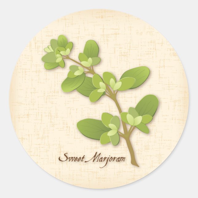 Sweet Marjoram Round Sticker (Front)