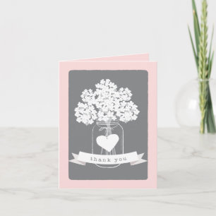 Sweet Mason Jar Thank You Note Card