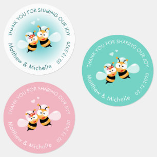 Sweet Meant To Bee Couple Cute Wedding Thank You