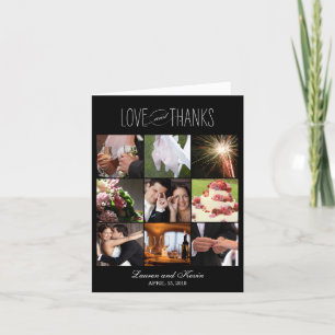 Sweet Memories Thank You Card - Black