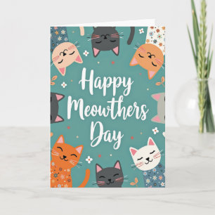 Sweet Meowthers Day Feline Art Card