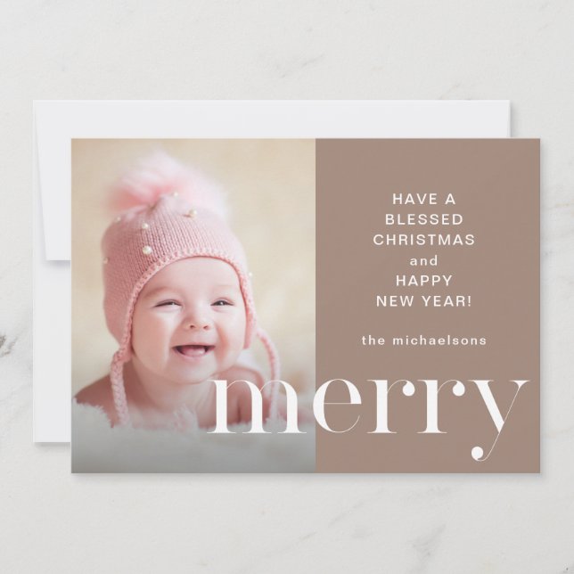 Sweet Merry Holiday Print with Photo Christmas (Front)