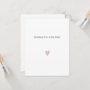 Sweet Message Big Hug Support Quote Card