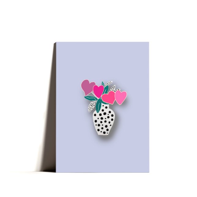 Sweet Minimal Heart Bouquet Valentine's Card (Creator Uploaded)