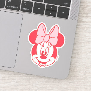 Sweet Minnie Mouse Bow Face Line Art