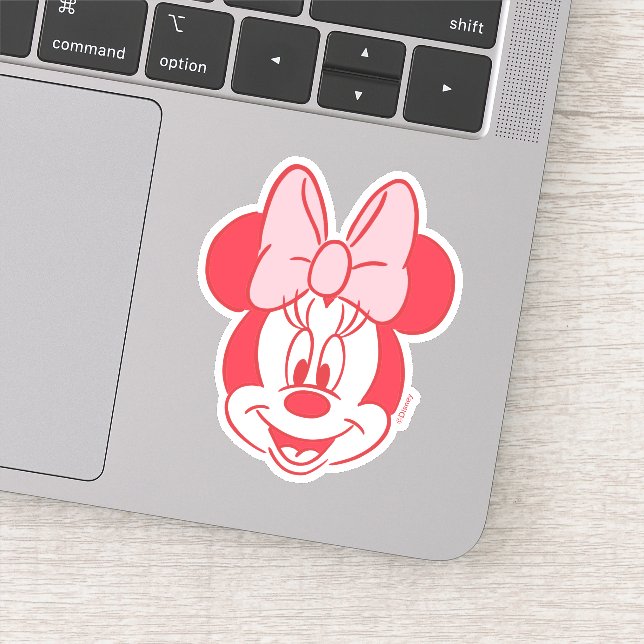 Sweet Minnie Mouse Bow Face Line Art (Detail)