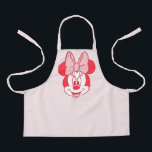Sweet Minnie Mouse Bow Face Line Art Apron<br><div class="desc">Simple, cheerful, and full of classic charm, this adorable Minnie Mouse face artwork highlights her iconic bow and joyful expression in a clean, modern line-art style. The bold monochrome look makes it both playful and versatile, perfect for mixing and matching with custom colors, names, or messages. Ideal for customizable Zazzle...</div>