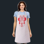 Sweet Minnie Mouse Bow Face Line Art Apron<br><div class="desc">Simple, cheerful, and full of classic charm, this adorable Minnie Mouse face artwork highlights her iconic bow and joyful expression in a clean, modern line-art style. The bold monochrome look makes it both playful and versatile, perfect for mixing and matching with custom colors, names, or messages. Ideal for customizable Zazzle...</div>