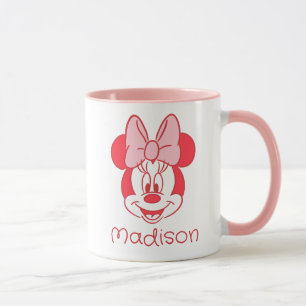 Sweet Minnie Mouse Bow Face Line Art Mug