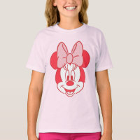 Sweet Minnie Mouse Bow Face Line Art