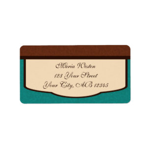 Sweet Mocha & Teal Address Labels