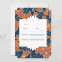 Sweet Mock Oranges Flat Recipe Card