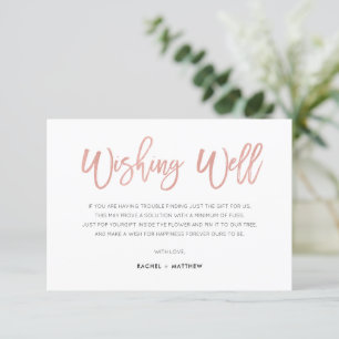 Sweet Modern Glam Rose Gold Wishing Well Insert