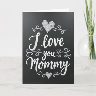 Sweet Mommy Chalk Heart Card