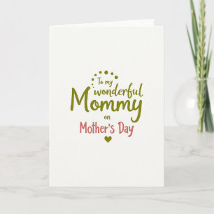 Sweet Mommy Mothers Day Card