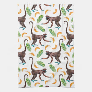 Sweet Monkeys Juggling Bananas Kitchen Towel