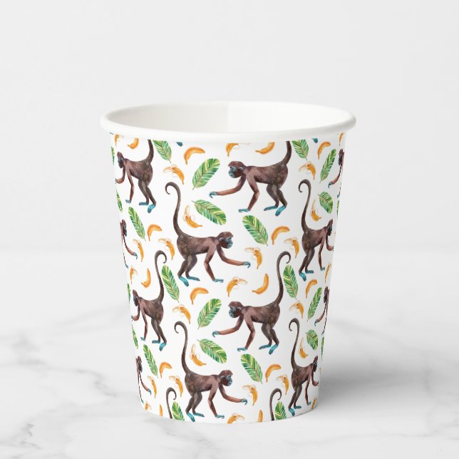 Sweet Monkeys Juggling Bananas Paper Cups (Left)