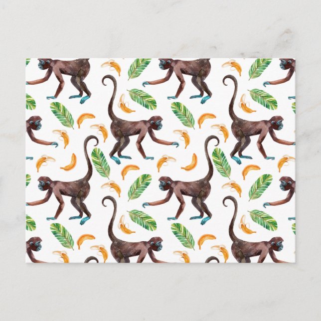 Sweet Monkeys Juggling Bananas Postcard (Front)