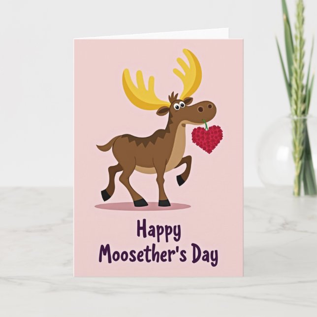 Sweet Moosethers Day Floral Card (Front)