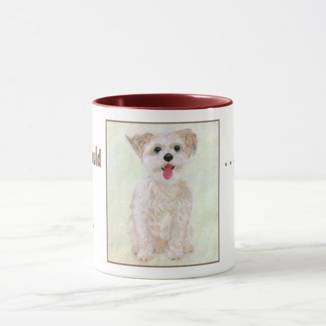 Sweet Morkie Dog Mug (Center)