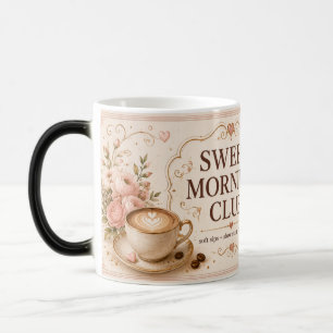 Sweet Morning Club Romantic Blush Café Coffee Mug