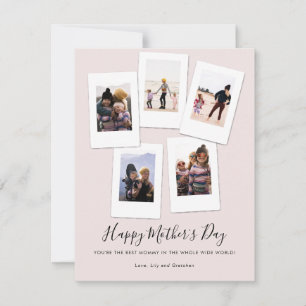 Sweet Mother Child Photo Collage Mother's Day Card