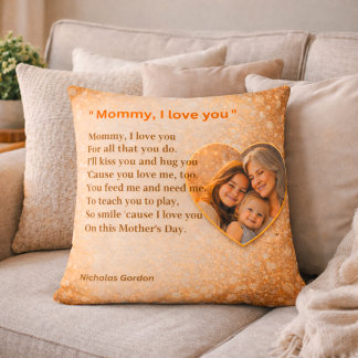 Sweet Mother’s Day Gift from Kids Throw Pillow